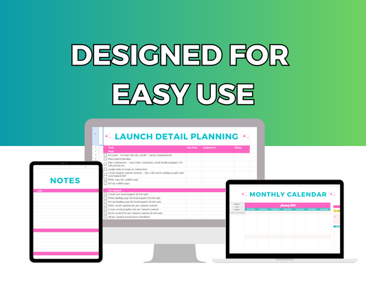 Ultimate Launch Planner Google Spreadsheet | Simple Ultimate Launch Google Sheets