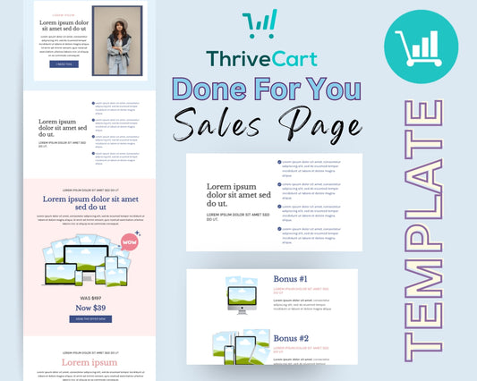 Ocean Inspirations Sales Page Template in ThriveCart