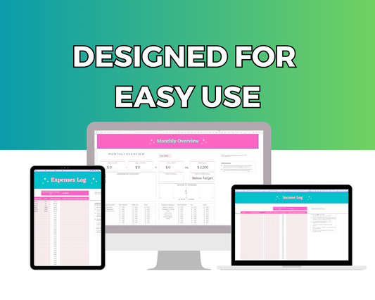 Small Business Bookkeeping Planner Google Spreadsheet | Simple Small Business Bookkeeping Planner Google Sheets