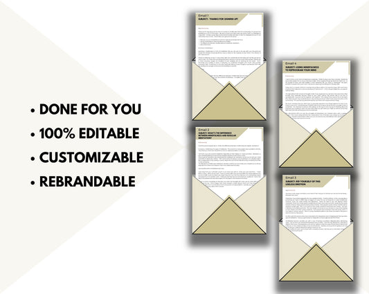 Mindfulness Emails | Done-for-You eCourse | Rebrandable Newsletter