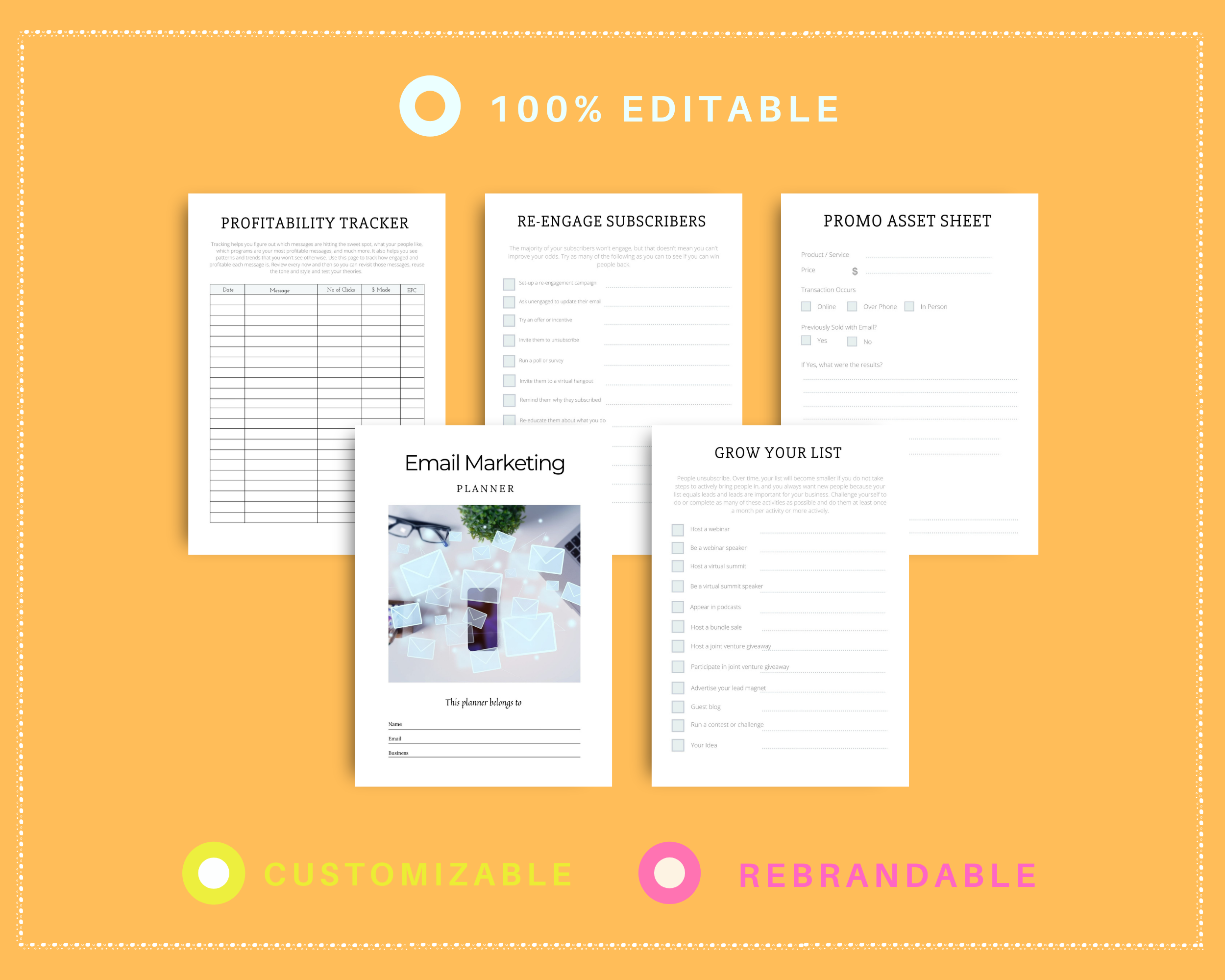 Editable Email Planner Templates in Canva | Marketing Templates