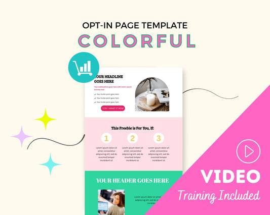 Colorful ThriveCart Opt-In Page Template
