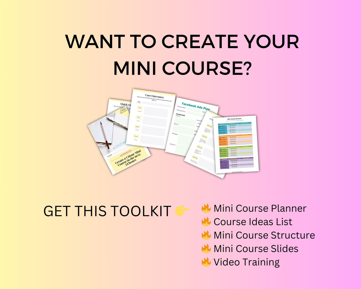 Mini Course Toolkit | Profitable Mini Course Workshop Template | Course Creator Tools