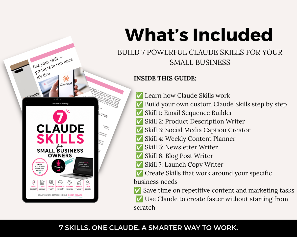 7 Claude Skills for Small Business Owners Guide | PLR Ready