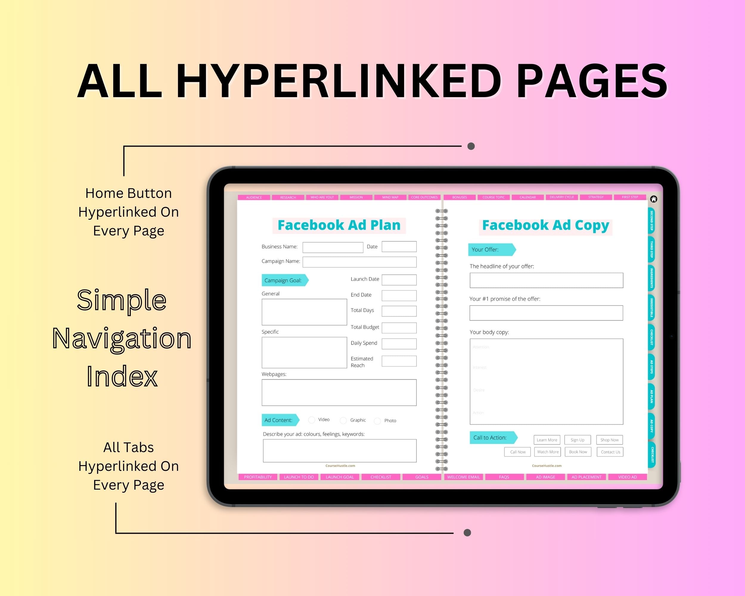 Pre Sell Your Course Digital Workbook | Hyperlinked PDF | Suitable with Goodness & Notability