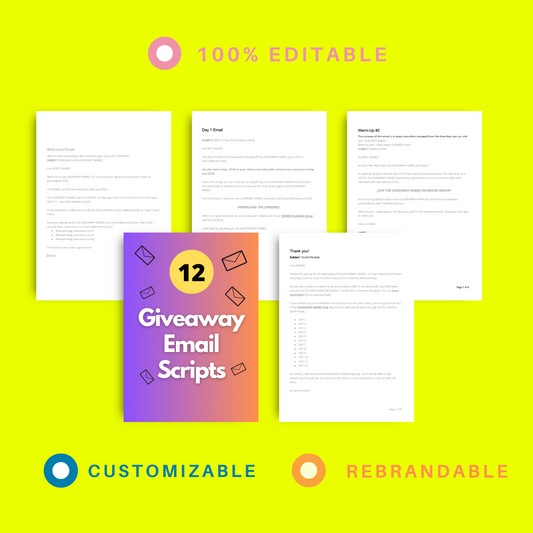 Giveaway Email Sequence | Done-For-You Email Templates