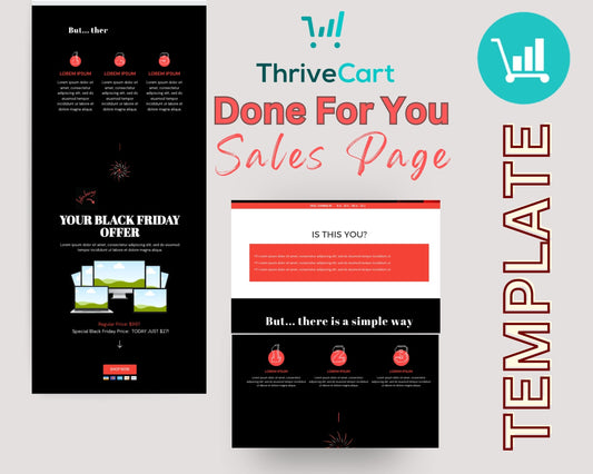 Animated Black Friday Sales Page Template in ThriveCart