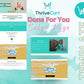 Turquoise Sales Page Template in Thrivecart