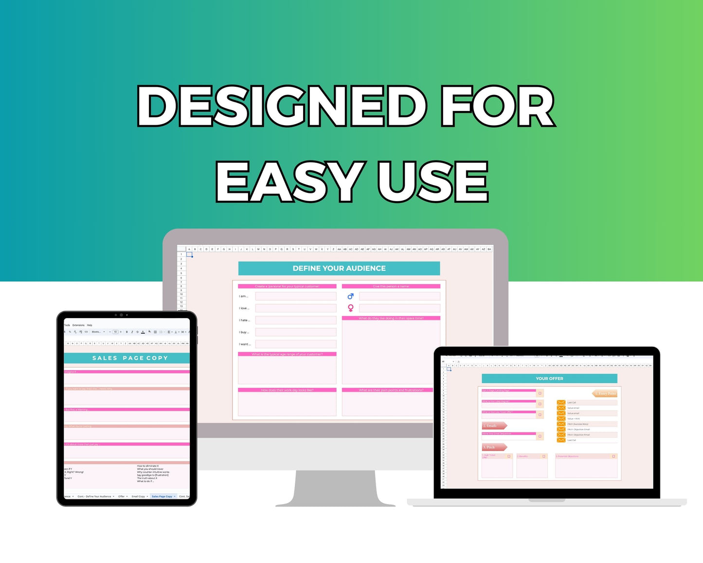 Sales Funnel Planner Google Spreadsheet | Simple Sales Funnel Google Sheets