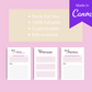 30-Day Happiness Challenge | Editable Canva Template A4 Size