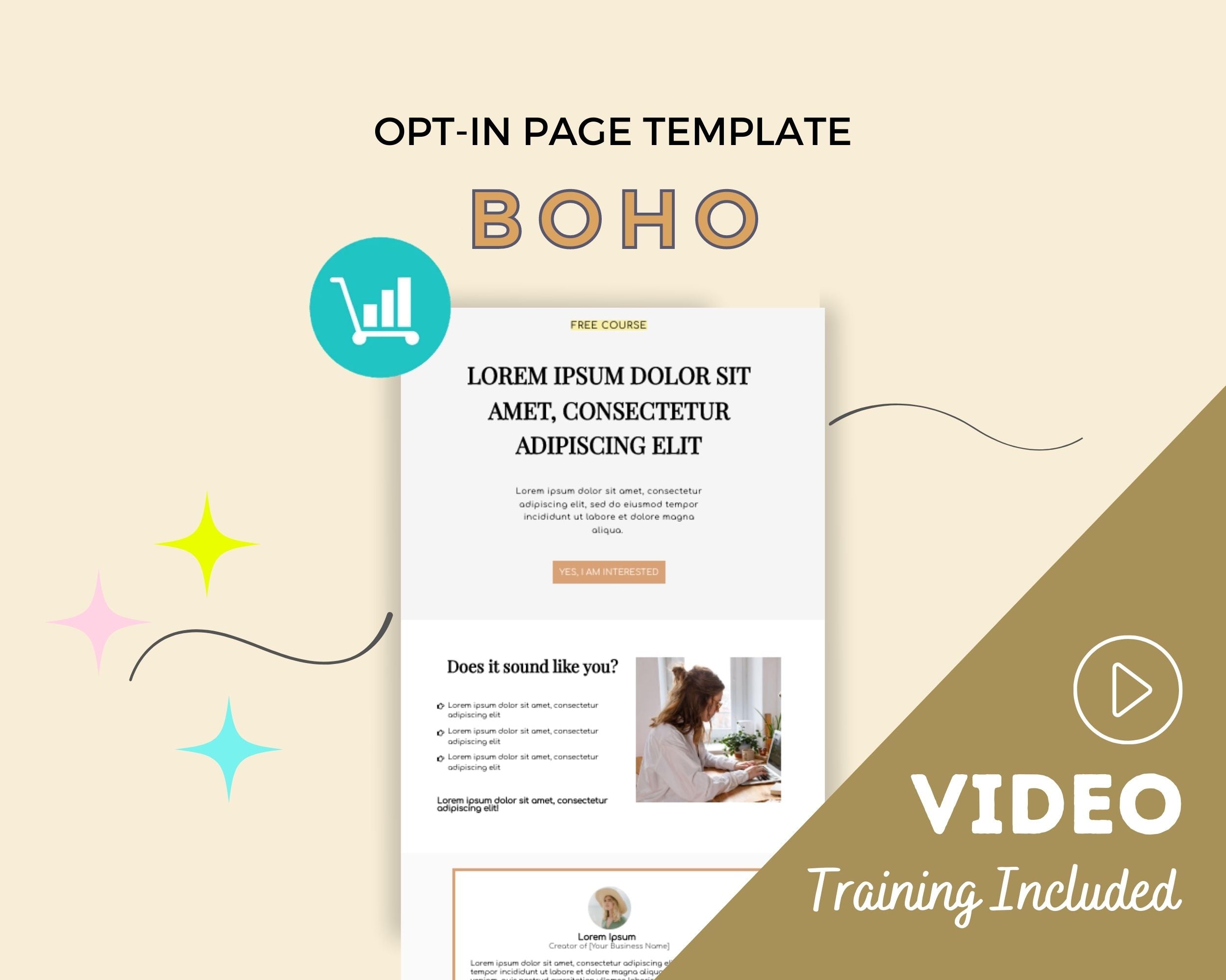 Boho ThriveCart Opt In Page Template