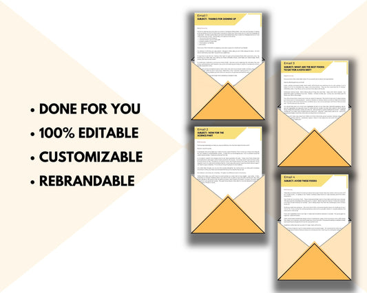 Editable Easy Keto Emails | Email eCourse Template