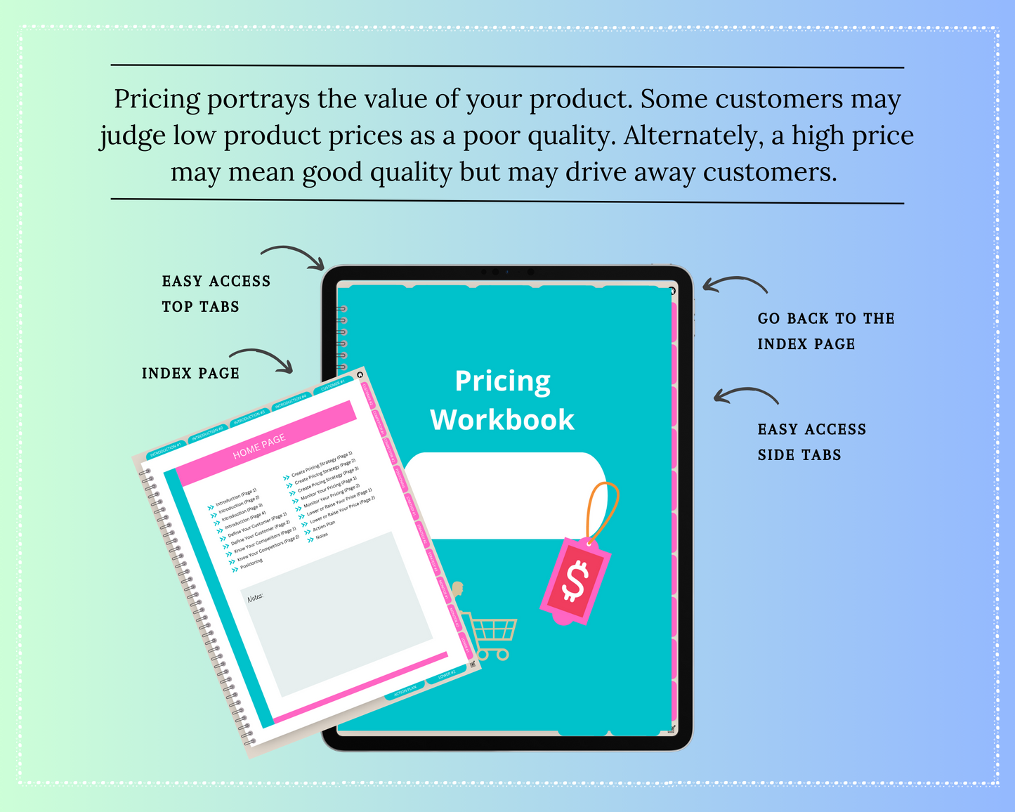 Pricing Digital Workbook | Hyperlinked PDF | Suitable with Goodnotes & Notability