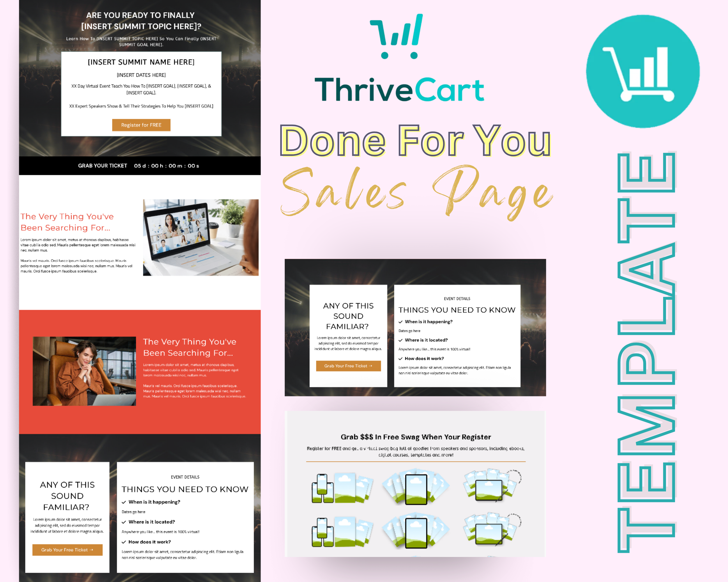 Virtual Summit Sales Page Template in ThriveCart