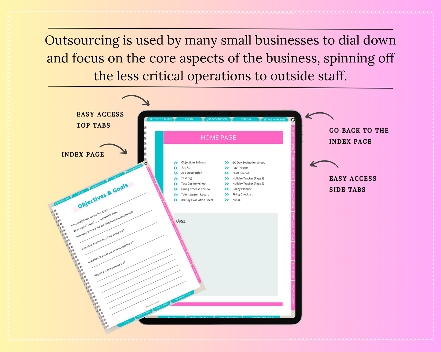 Outsourcing Digital Workbook | Hyperlinked PDF | Suitable with Goodnotes & Notability