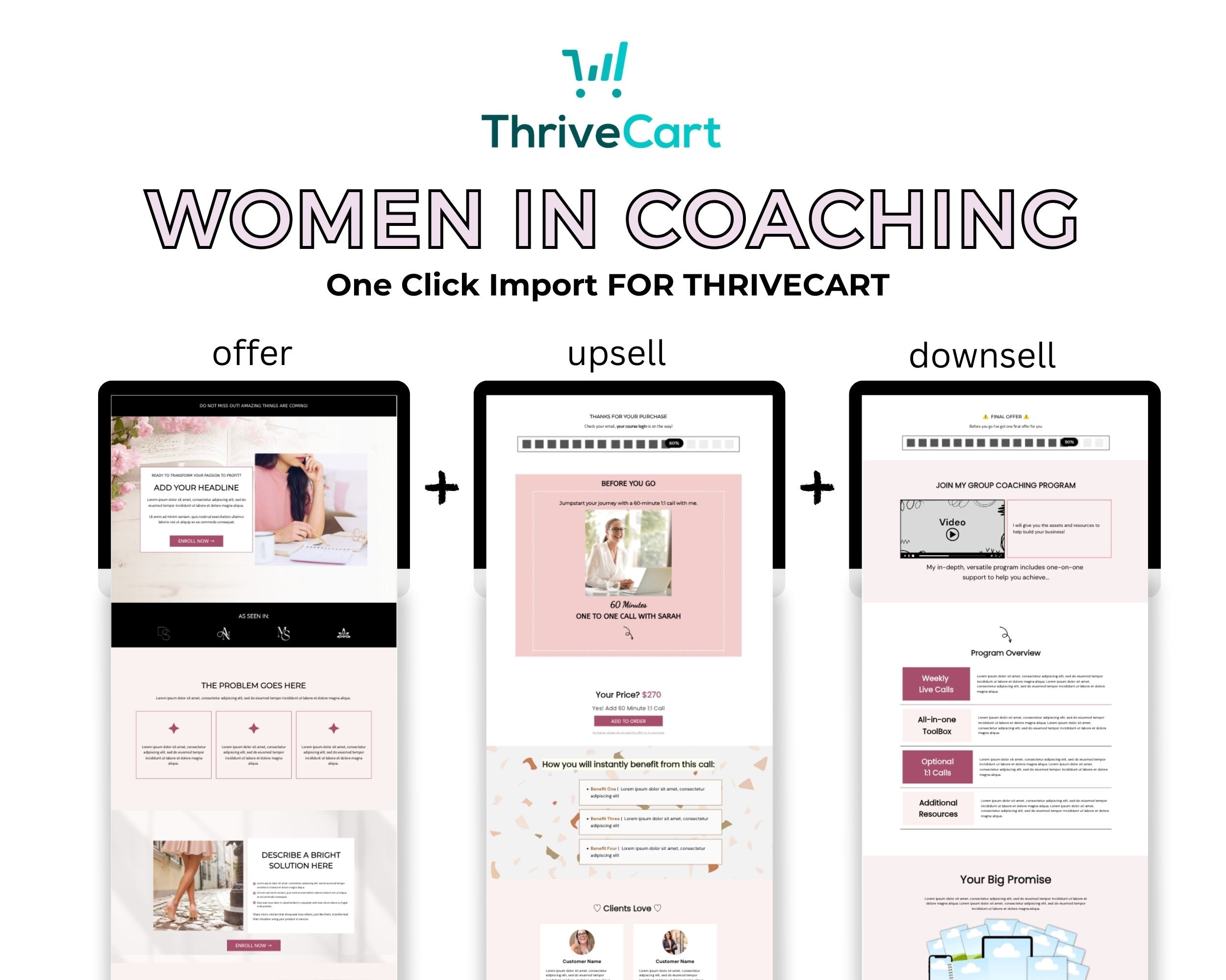 Women in Coaching Enhanced ThriveCart 4-Page Sales Funnel