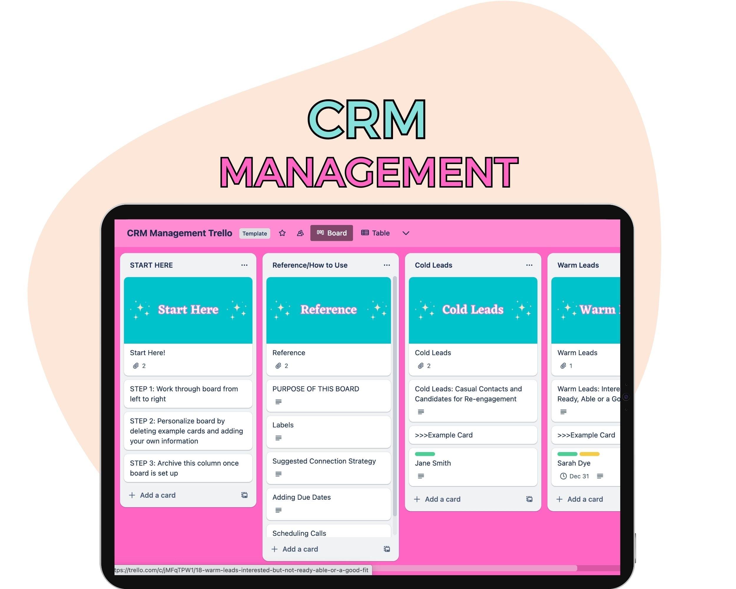 CRM Trello Board, Customer Relationship Management Database, Customer Record