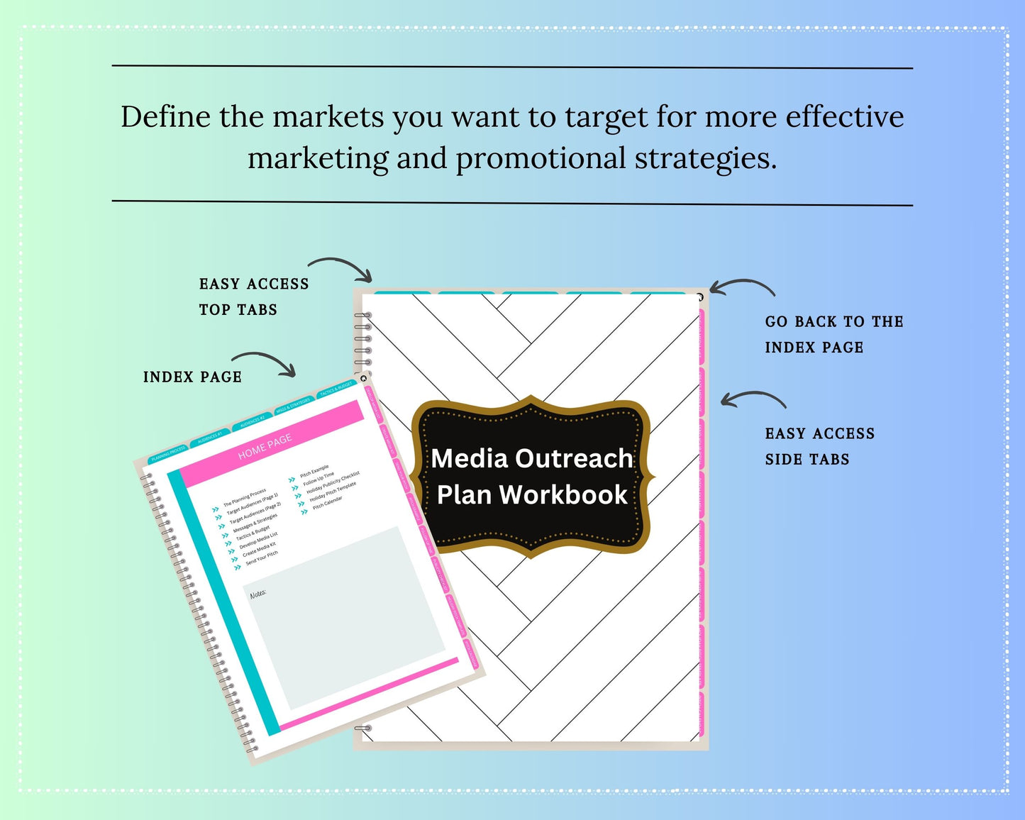 Media Outreach Plan Digital Workbook | Hyperlinked PDF | Suitable with Goodness & Notability