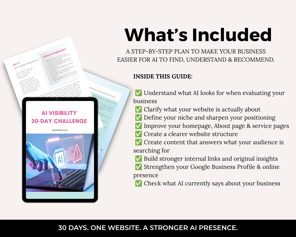 30-Day AI Visibility Challenge | PLR Ready