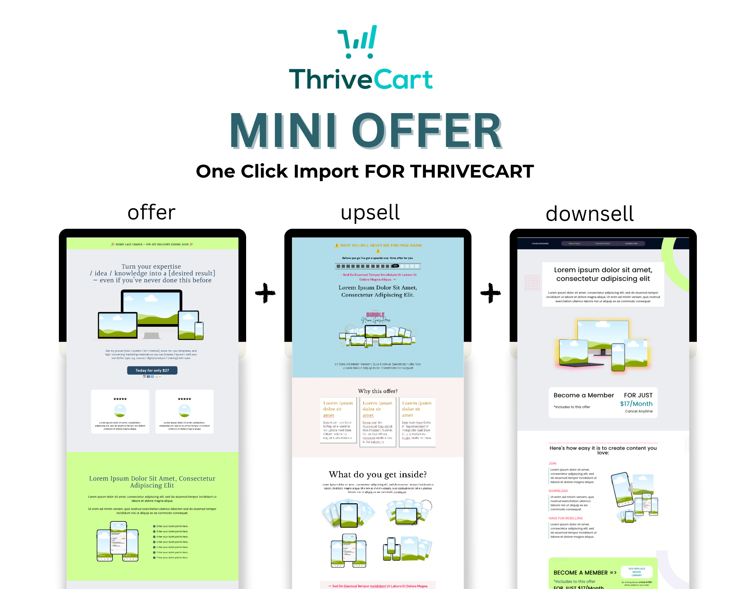Mini Offer Funnel Template in ThriveCart
