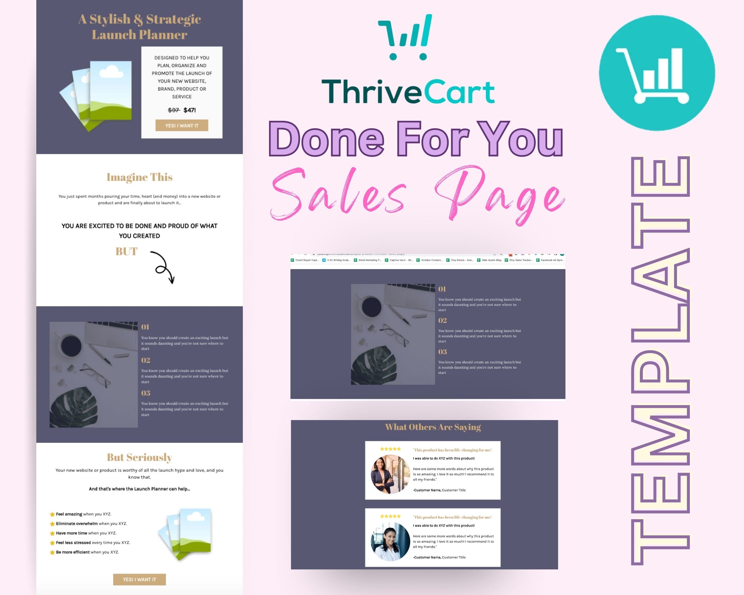 Digital Product Sales Page Template in ThriveCart
