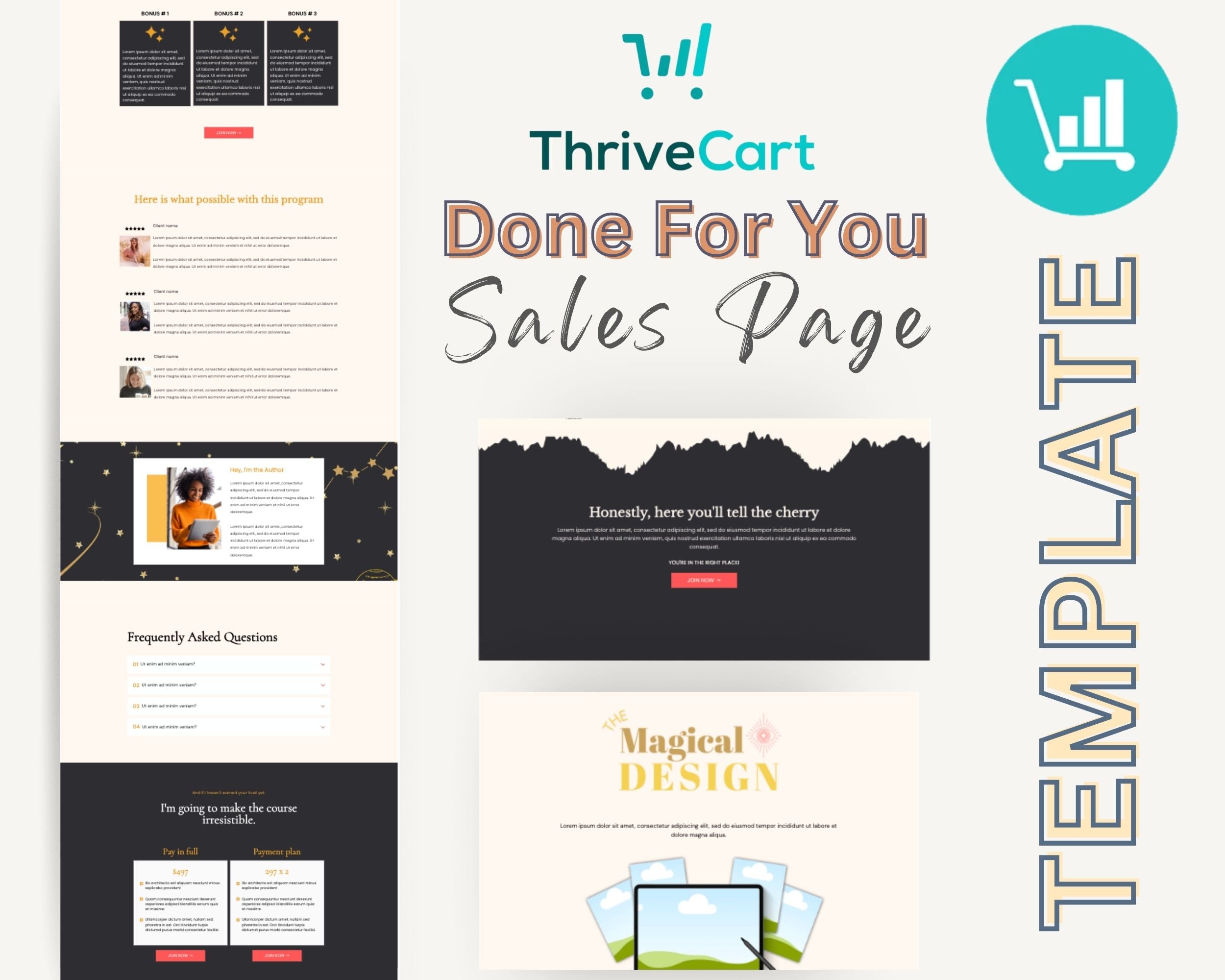 Magical Sales Page Template in ThriveCart