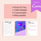 Monthly Marketing Activities Challenge | Editable Canva Template A4 Size
