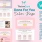 Pink and Gold Sales Page Template in ThriveCart