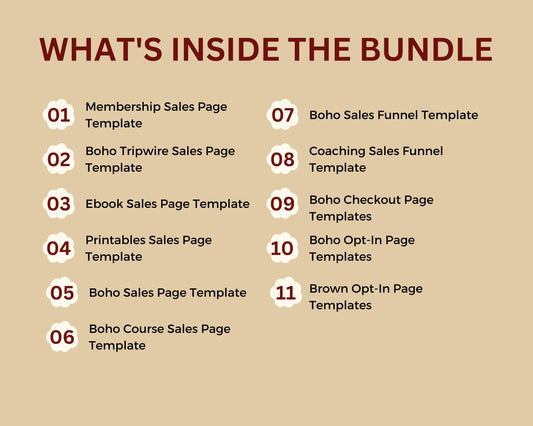 ThriveCart Boho Bundle Templates