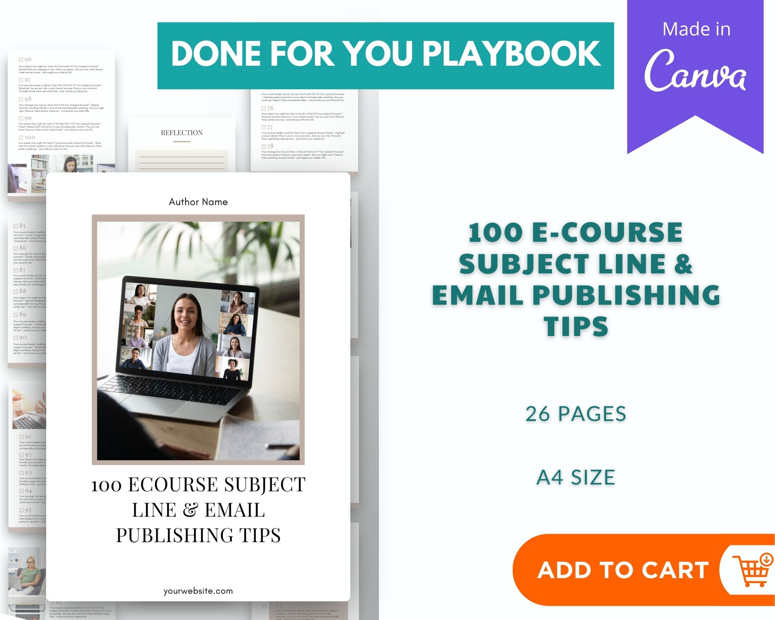 Done-for-You 100 E-course Subject Line & Email Publishing Tips