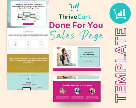 Vintage Sales Page Template in ThriveCart