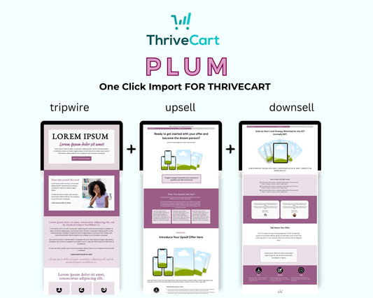 Plum ThriveCart 4-Page Sales Funnel Template