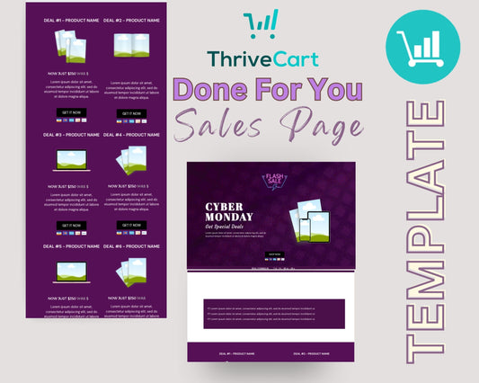 Animated Cyber Monday Sales Page Template in ThriveCart