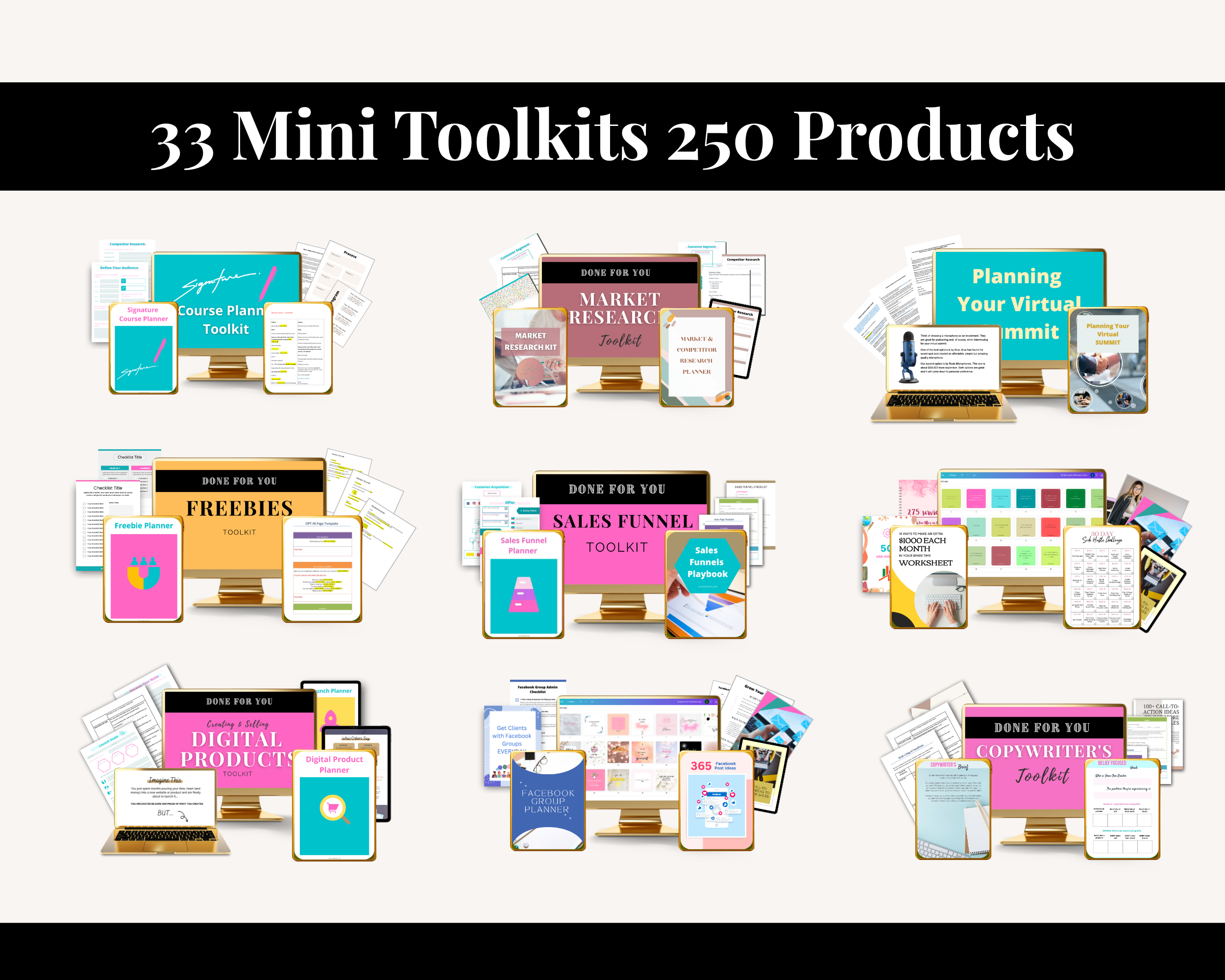 Mini Offer Engine | Done for You Mini Kits | 33 Mini Toolkits 250 Products