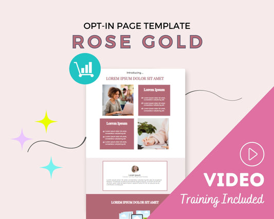 Rose Gold ThriveCart Opt-In Page Template