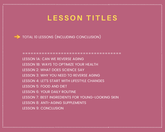 Reverse Aging | Done for You Online Course |  Wellness Course in a Box | 10 Lessons