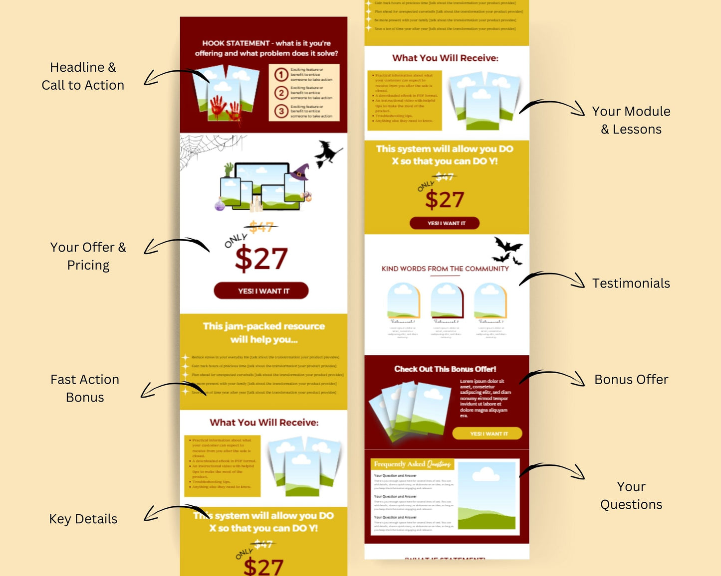 Halloween Sales Page Template