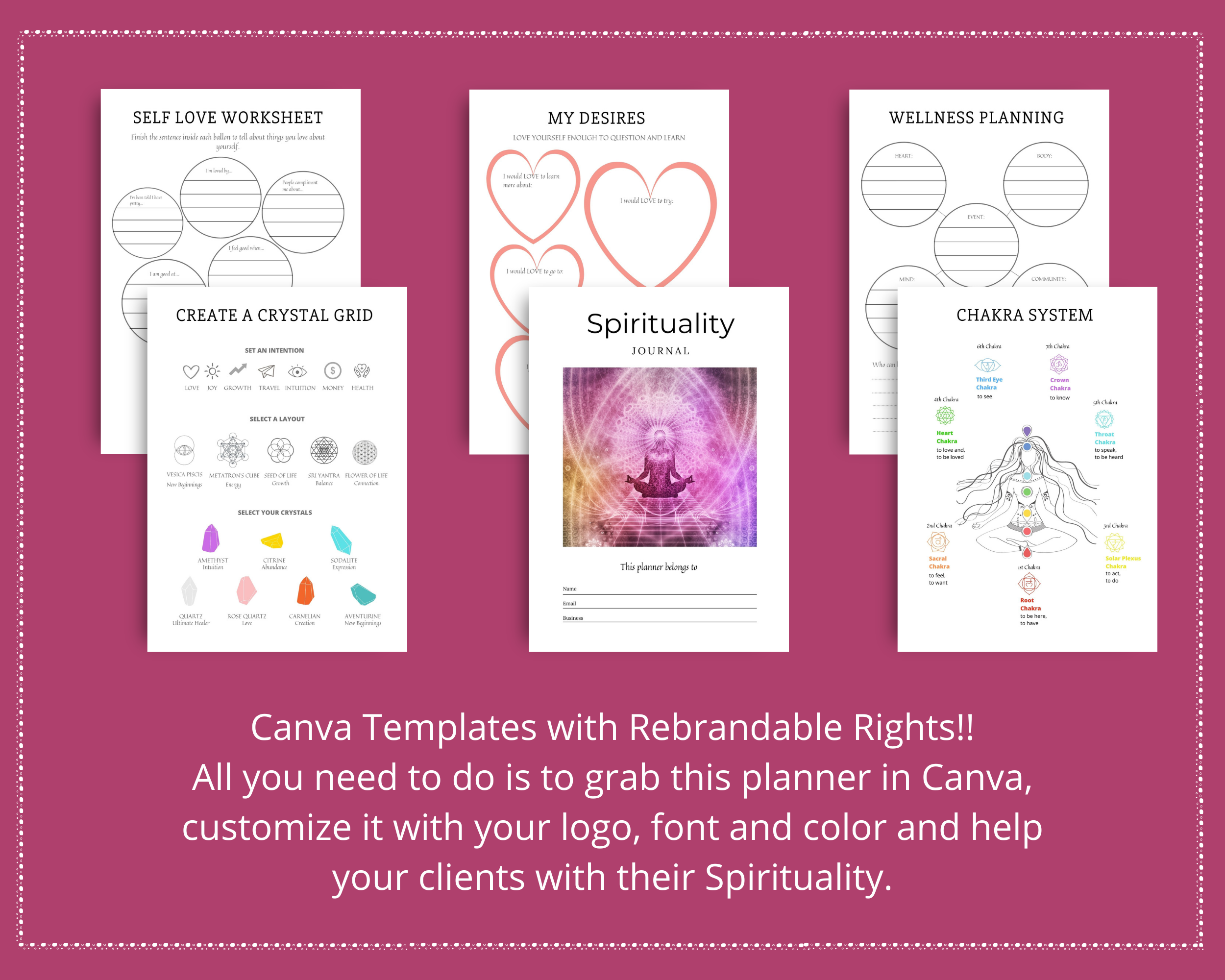 Editable Spirituality Journal in Canva | Commercial Use