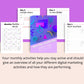 Monthly Marketing Activities Challenge | Editable Canva Template A4 Size