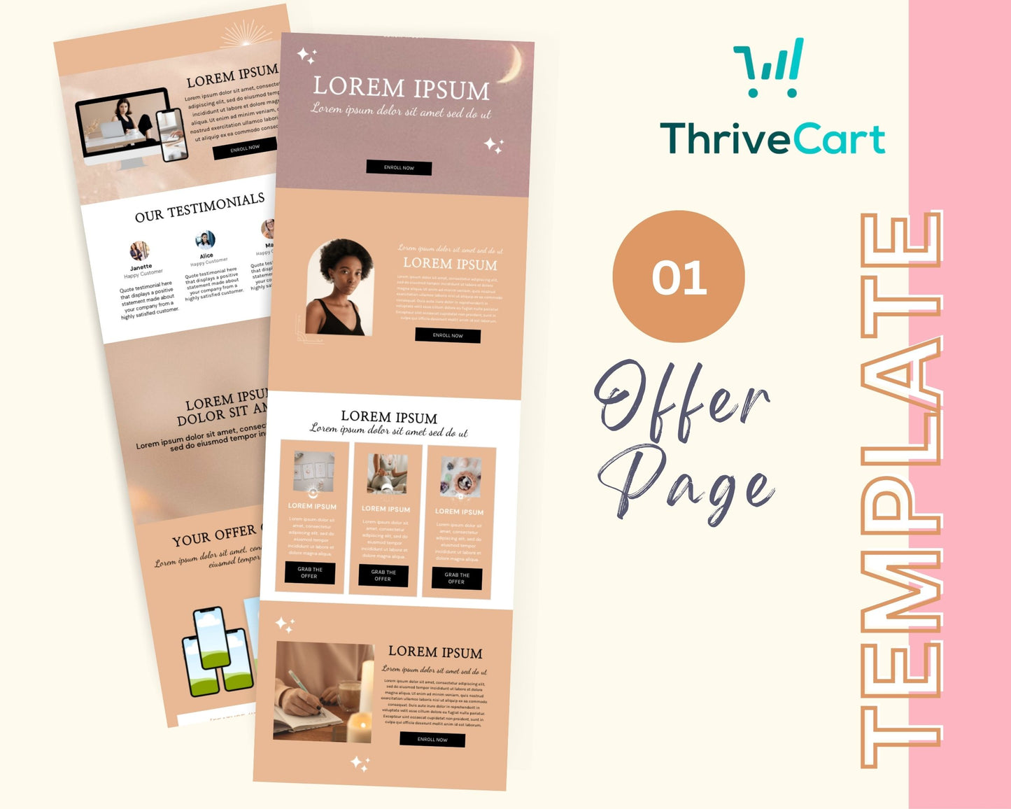 Spiritual ThriveCart 4-Page Sales Funnel Template
