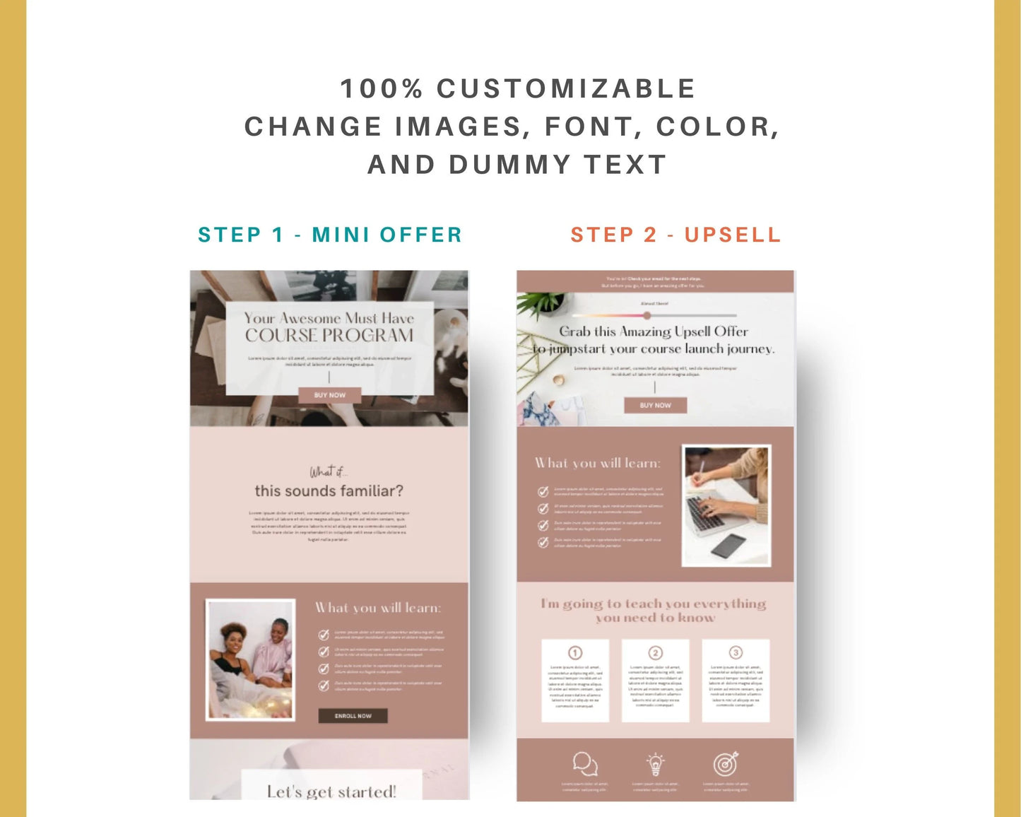 Boho 2-Step Tripwire Sales Funnel in Canva