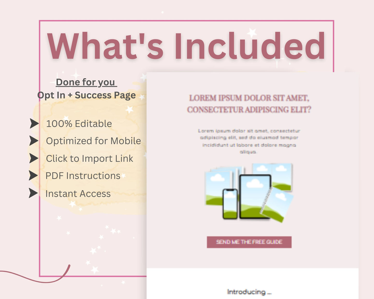 Rose Gold ThriveCart Opt-In Page Template