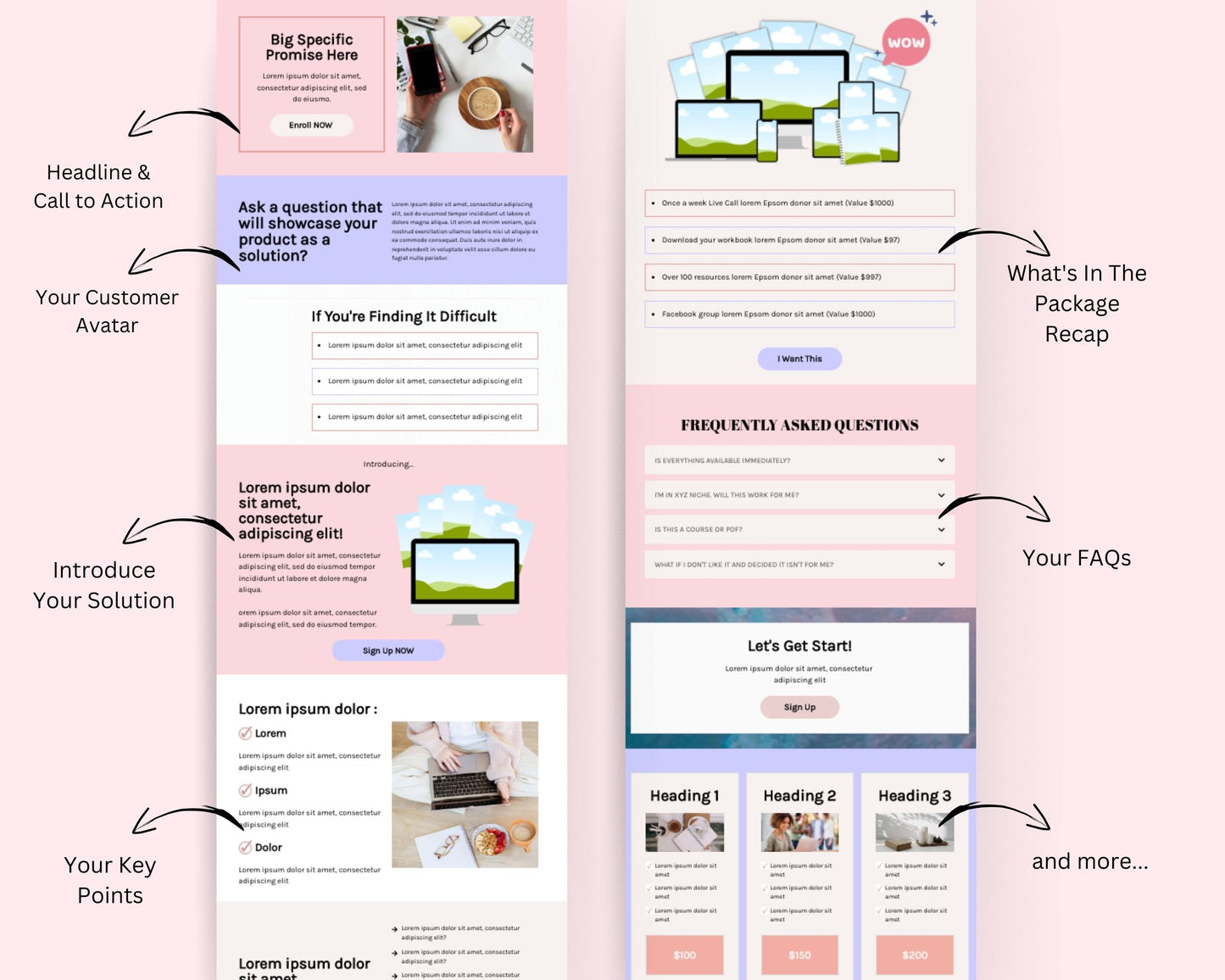 Cool Summer Sales Page Template in ThriveCart