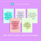 Self Esteem Affirmation Card Deck | Editable 50 Card Deck in Canva | Commercial Use