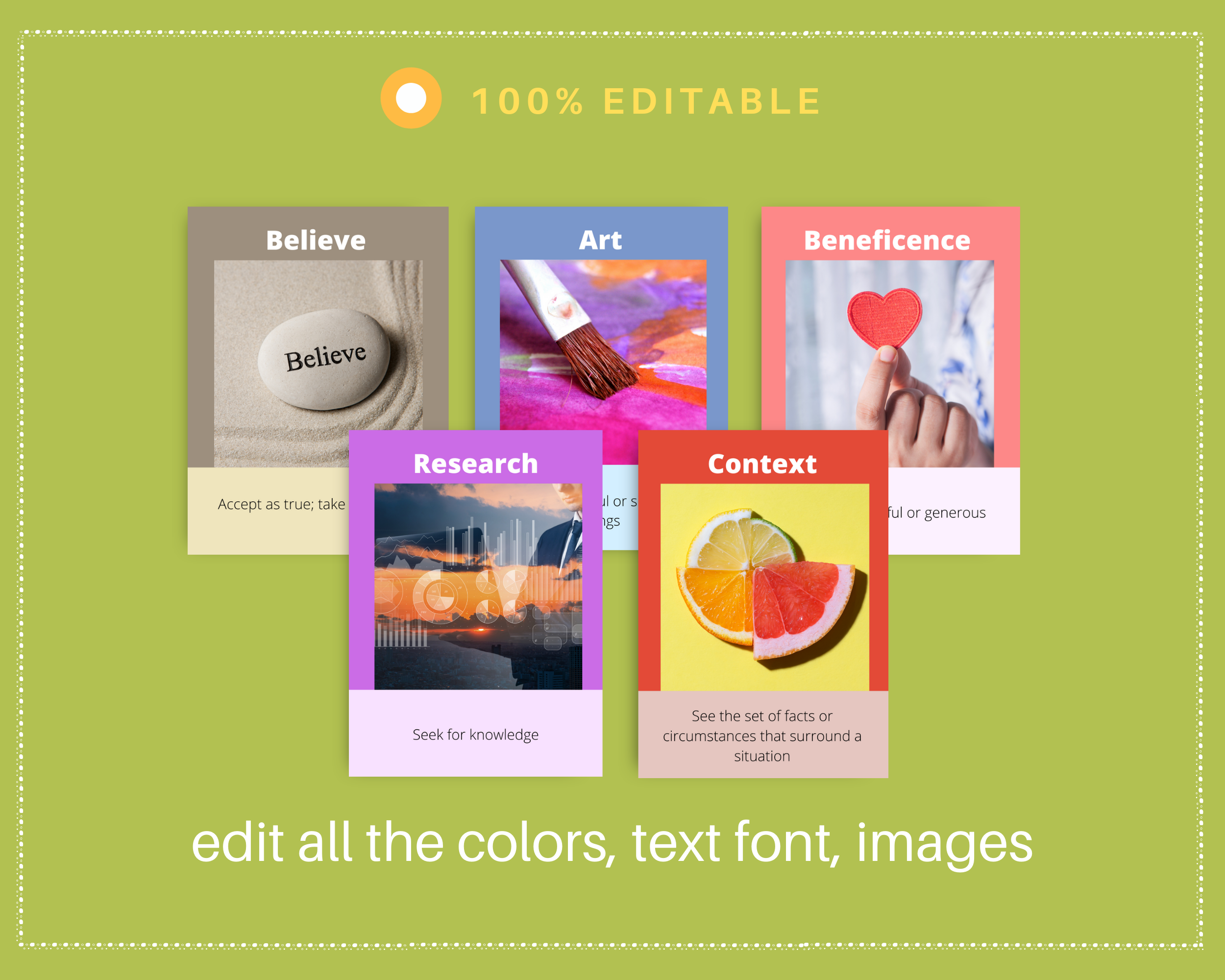 Emotion Oracle Card Deck | Editable 56 Card Deck in Canva | Size 3"x4" | Commercial Use