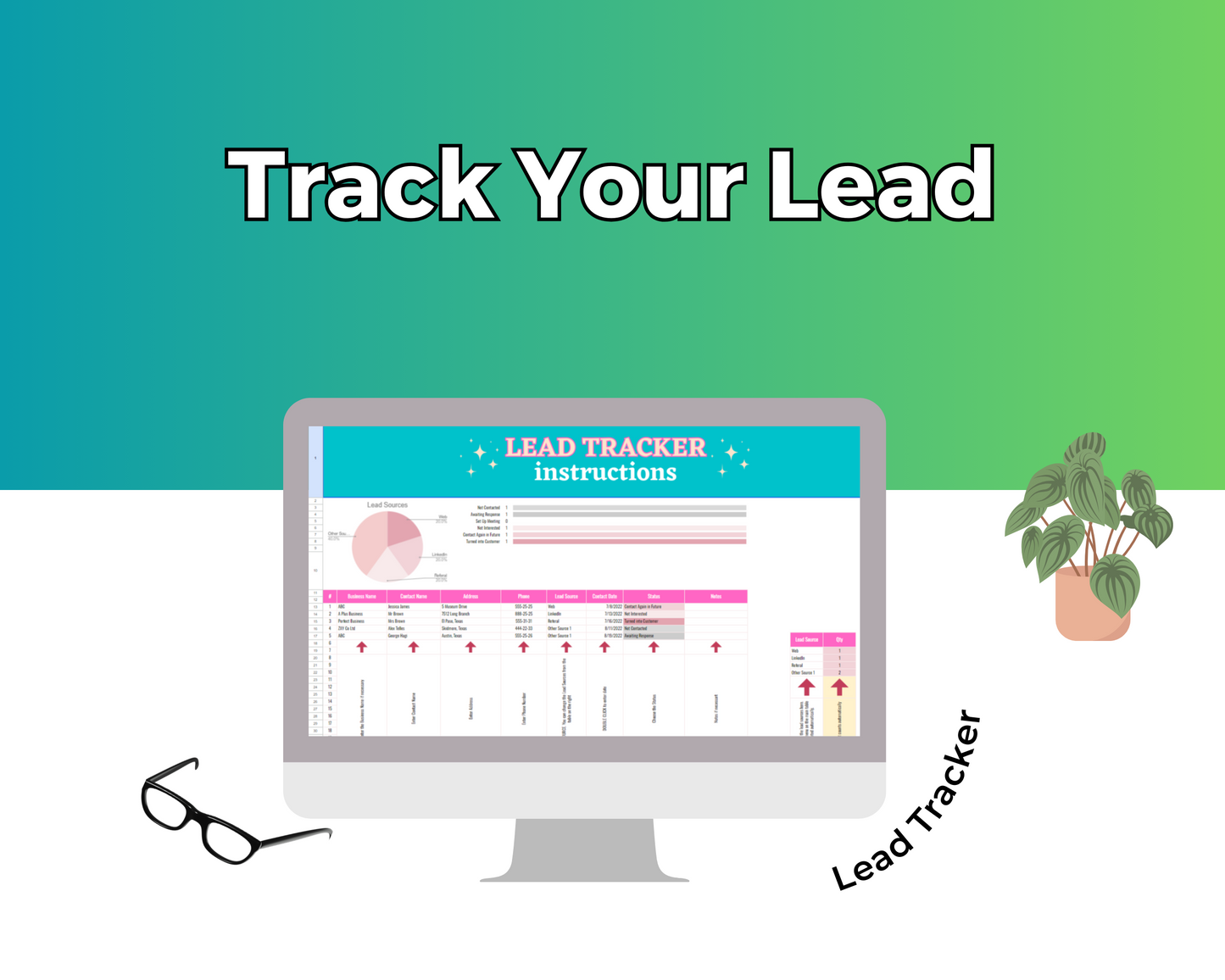 Lead Tracker Google Spreadsheet | Simple Lead Tracker Google Sheets
