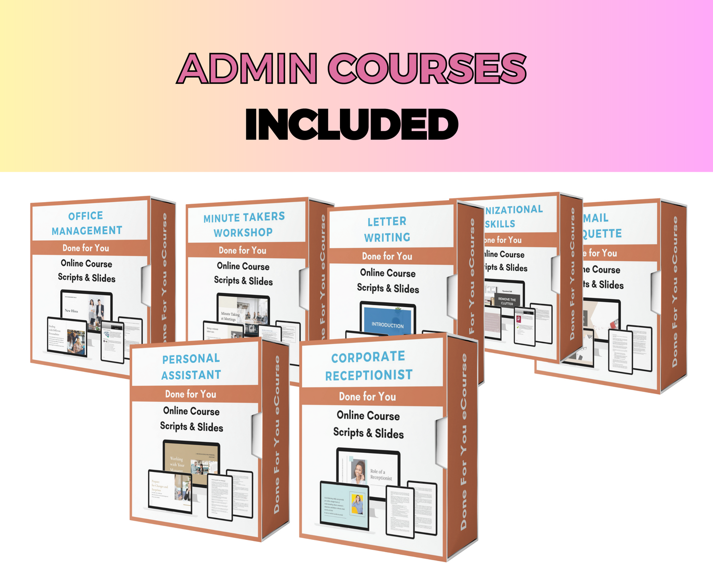 BUNDLE of 19 Business Courses | Lessons in Google Docs | Done for You Canva Slides