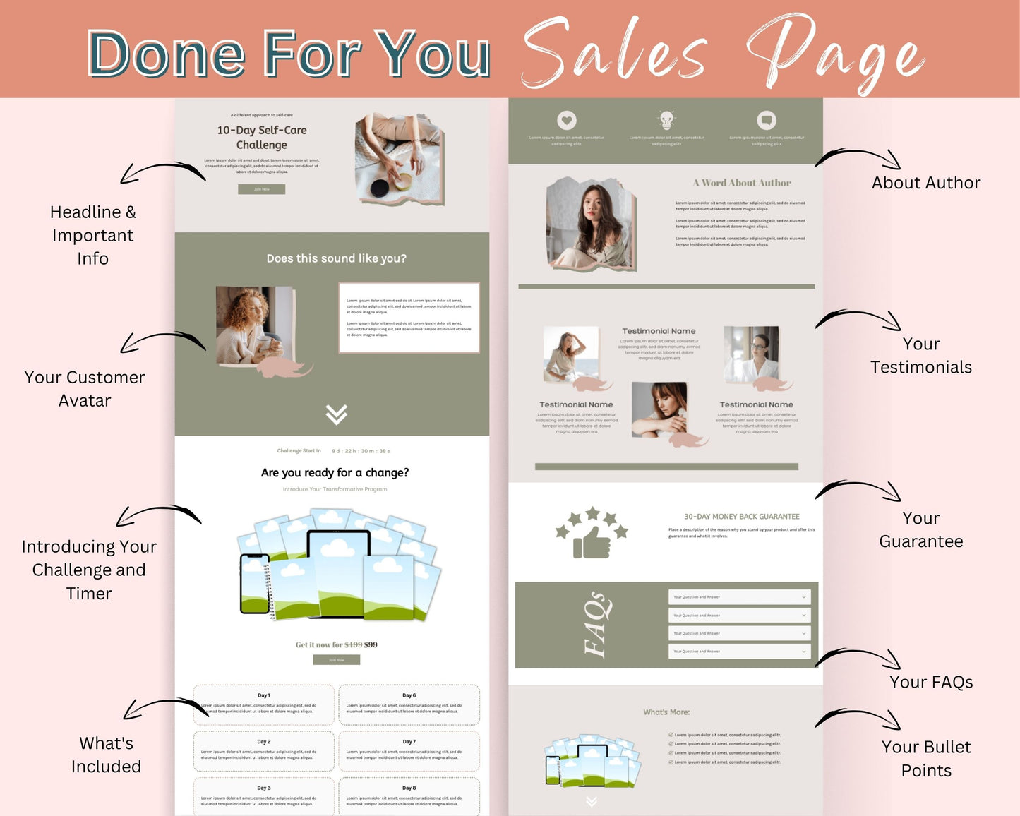 10-Day Challenge Sales Page Template in ThriveCart