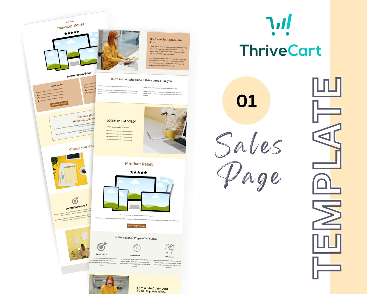 Honey Life Coach ThriveCart 4-Page Sales Funnel Template