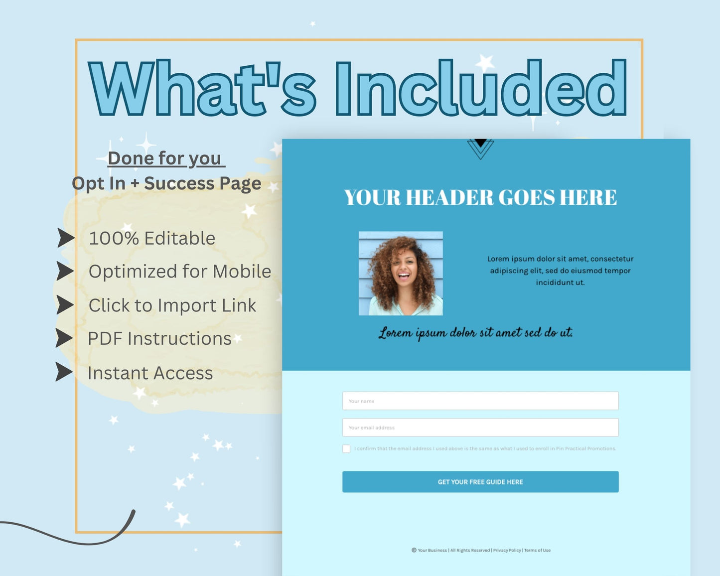 Ocean ThriveCart Opt-In Page Template
